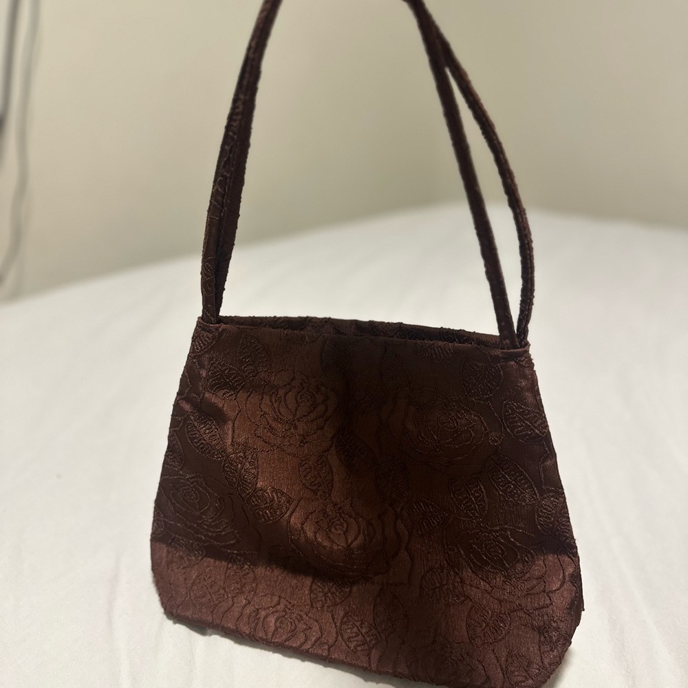 Elegant Brown Floral Women's Bag
